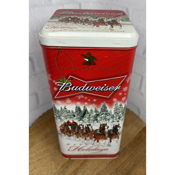 2007 Budweiser Collectible Tin, Empty Aluminum Bottles & Press Board Coasters - Picture 7 of 11
